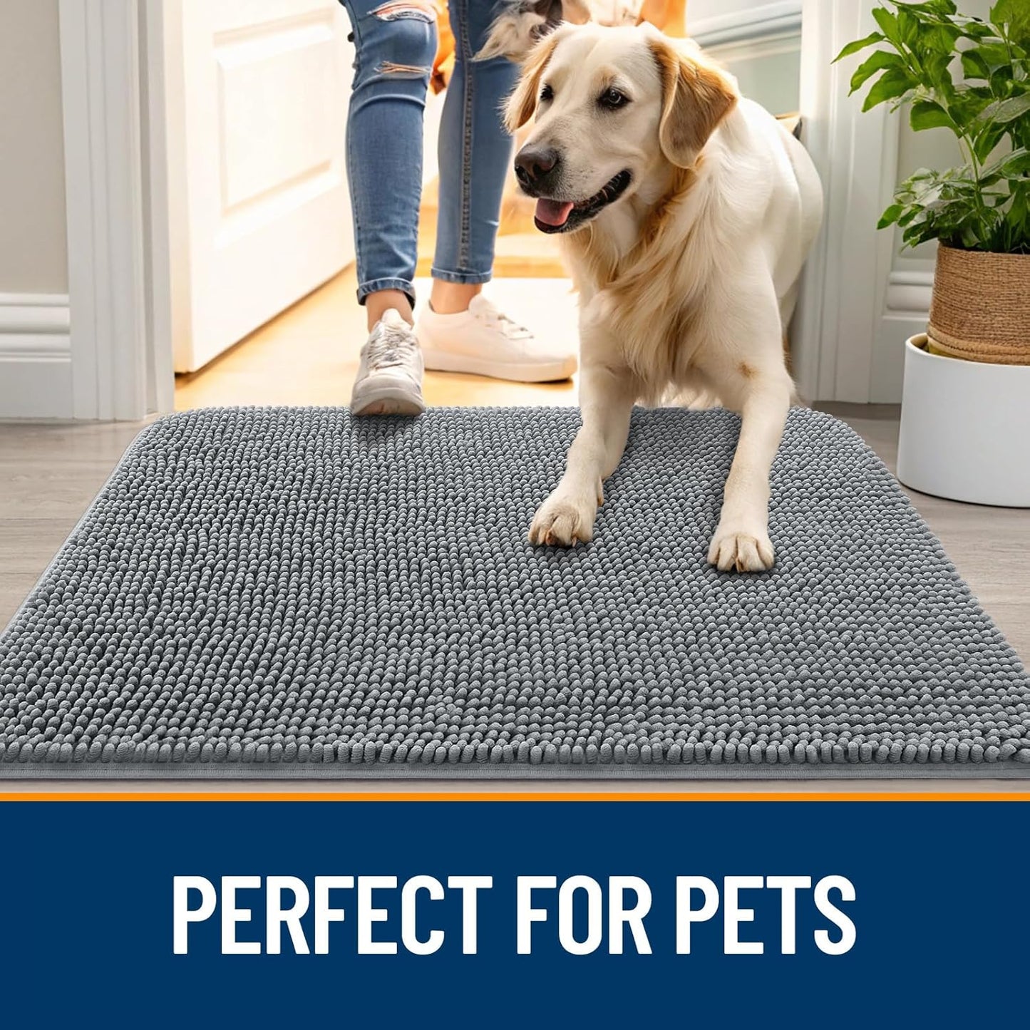Dog Door Mat for Muddy Paws 30X20