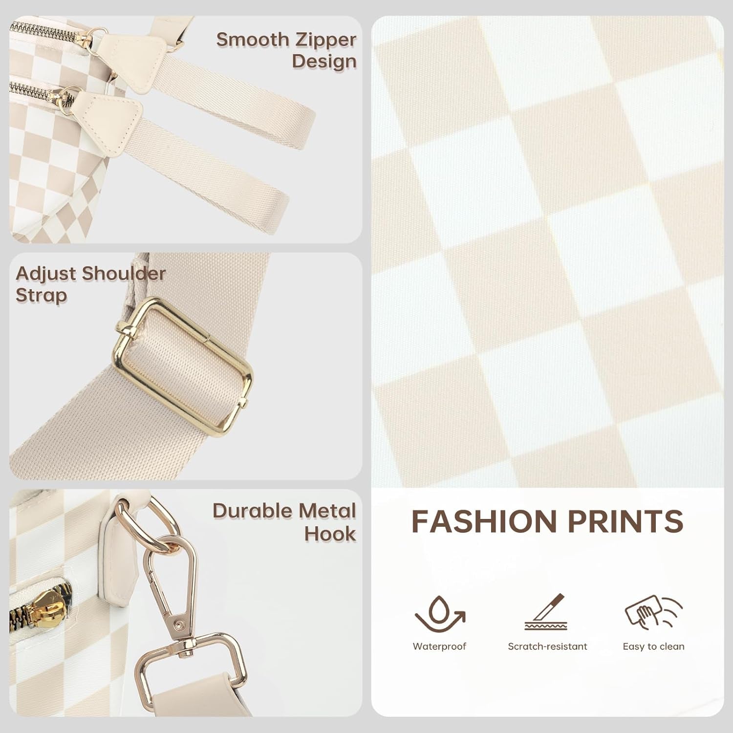 Cross Body Bag for Women Checkered