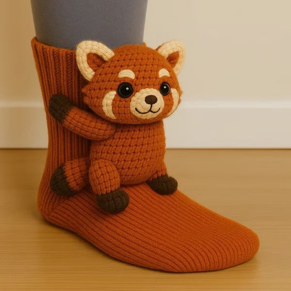 Animal Print Knitted Floor Socks