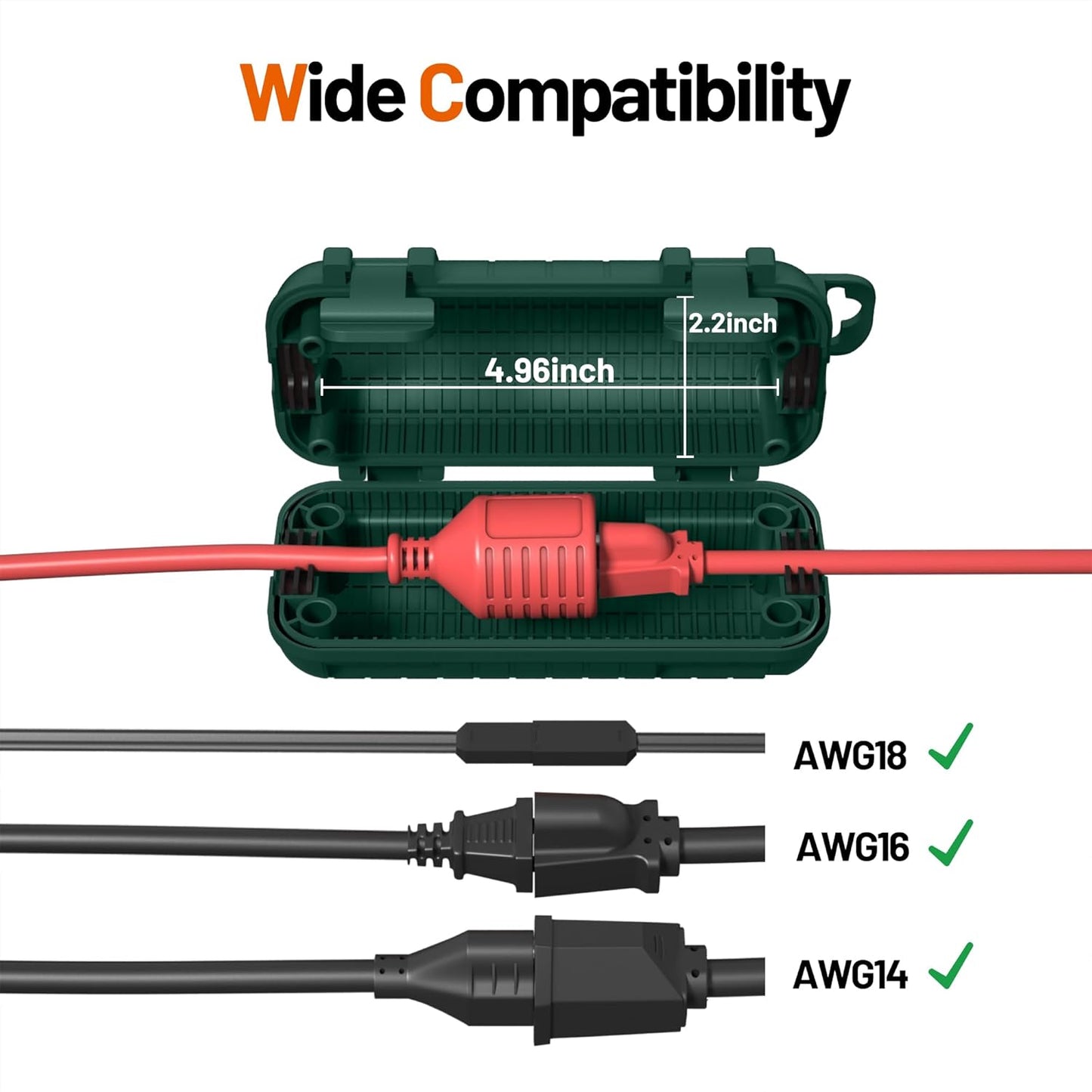 Extension Cord Cover Outdoor 8 Pack IP54
