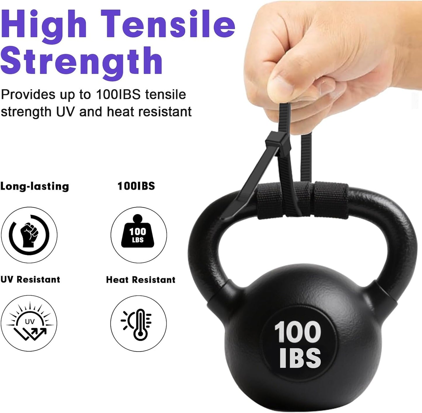 Zip Ties,1200Pcs Black Cable Zip Ties