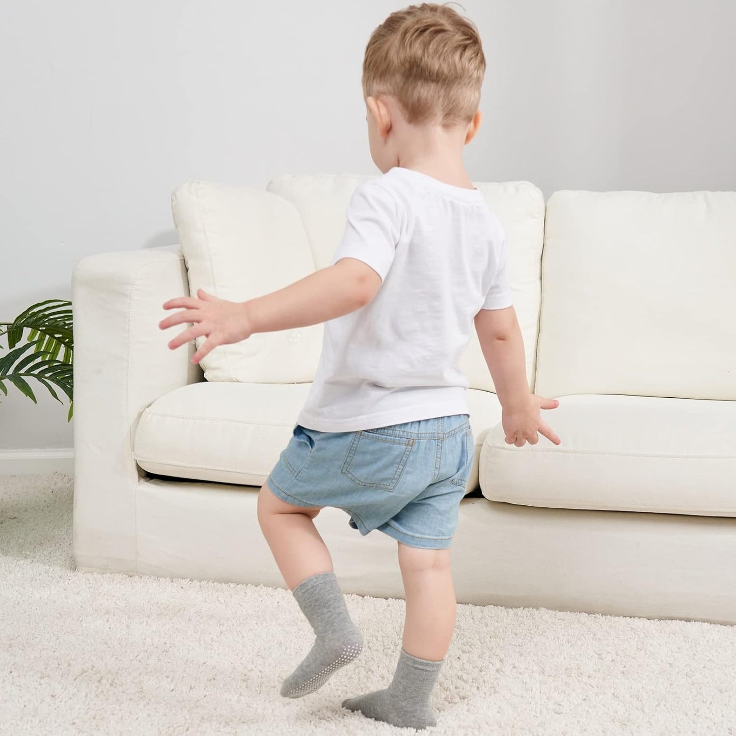 Baby Non Slip Grip Crew Socks