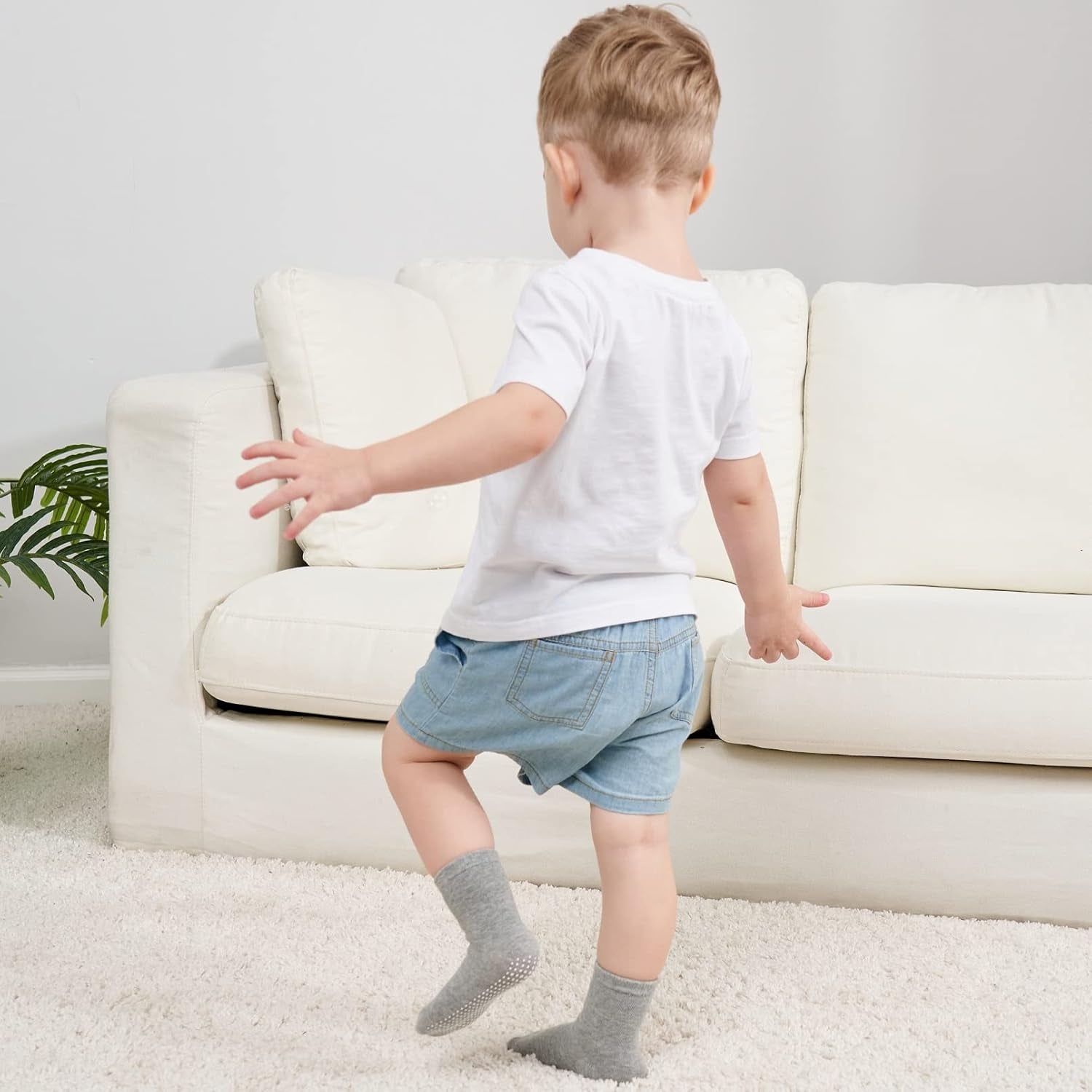Baby Non Slip Grip Crew Socks
