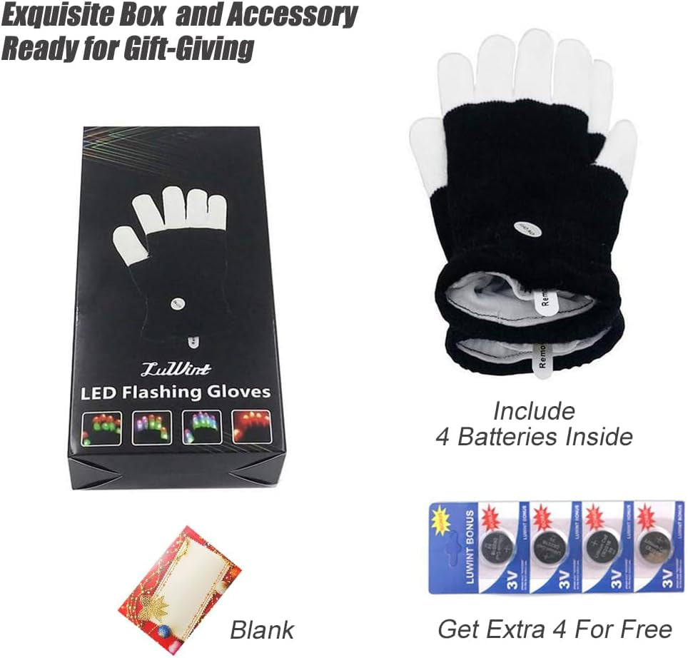 LED Light up Gloves Flashing Sensory Toy