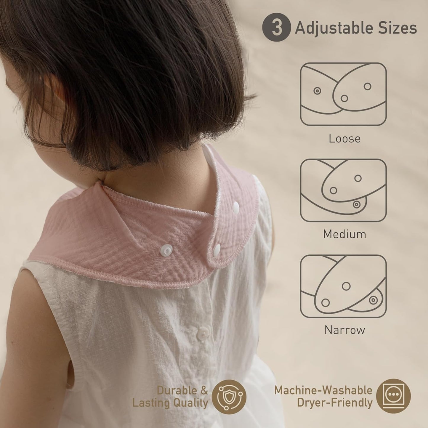 Muslin Baby Bibs 8 Pack, Baby Bandana