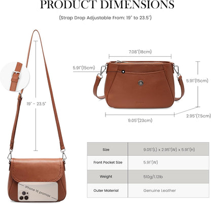 Genuine Leather Saddle Crossbody Bags 