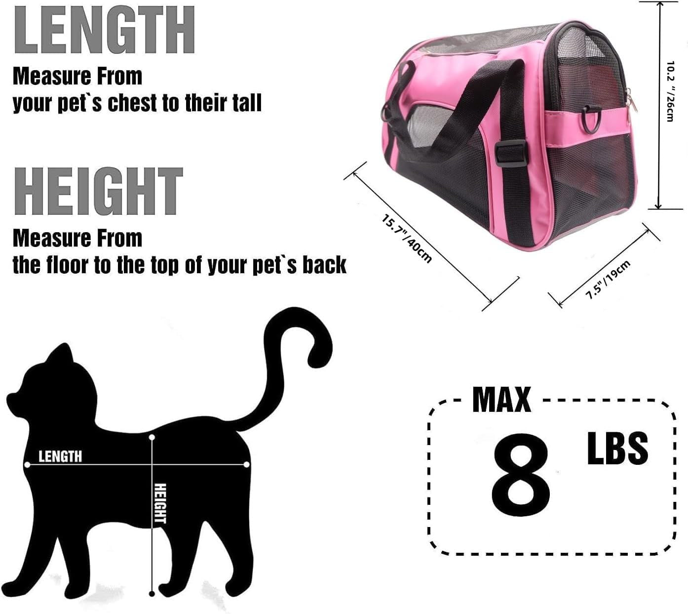 Cat Carrier,SoftSided Pet Travel Carrier