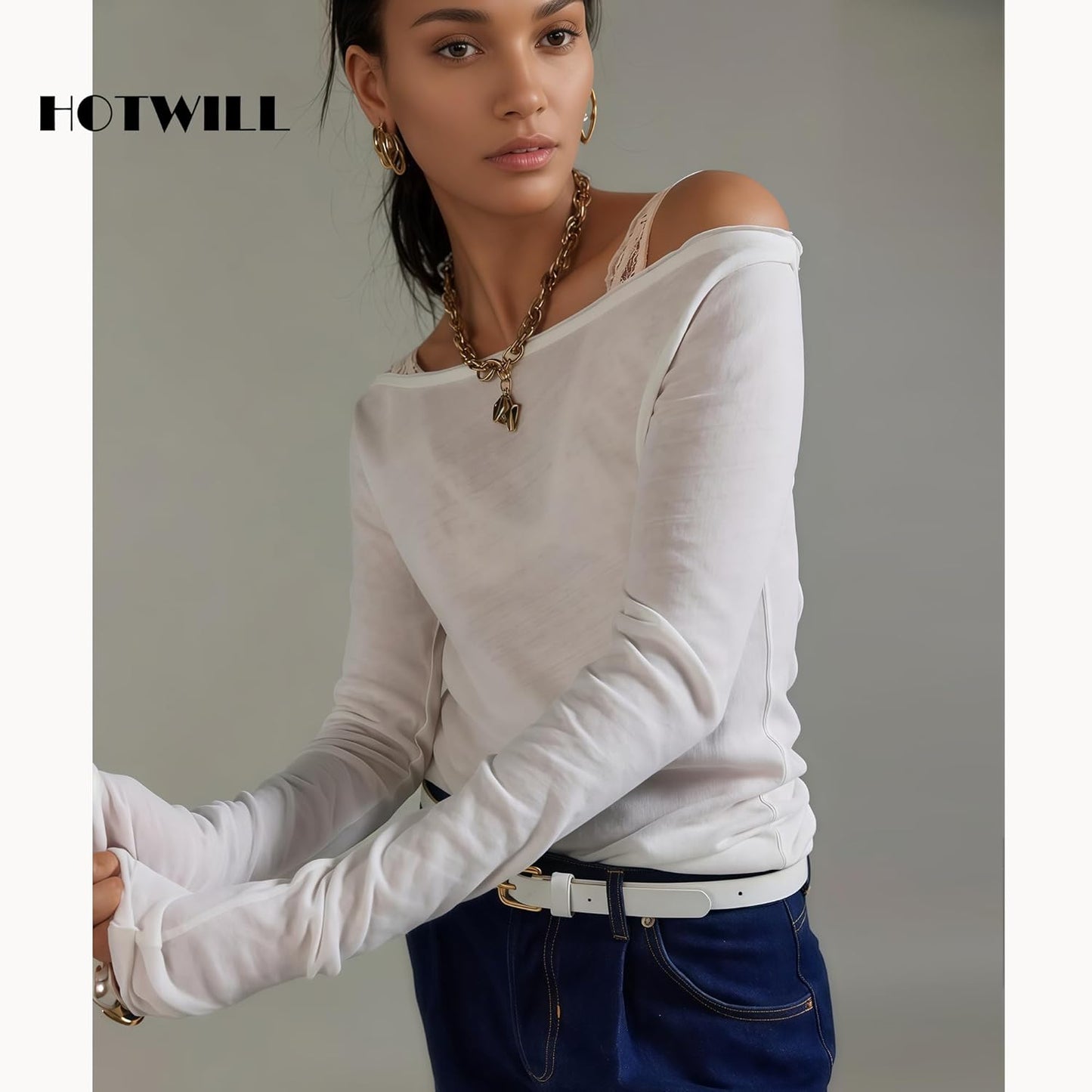 4 Pack Women Skinny Belts for Jeans