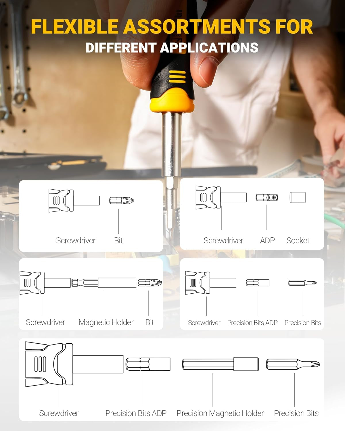 78 PCS Ratcheting Screwdriver Set Ratchet