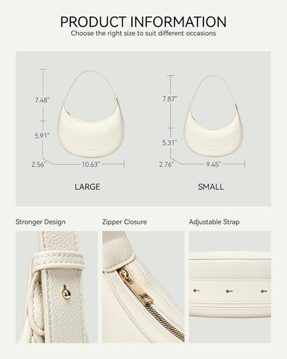 Crescent Shoulder Bag Vegan Leather 