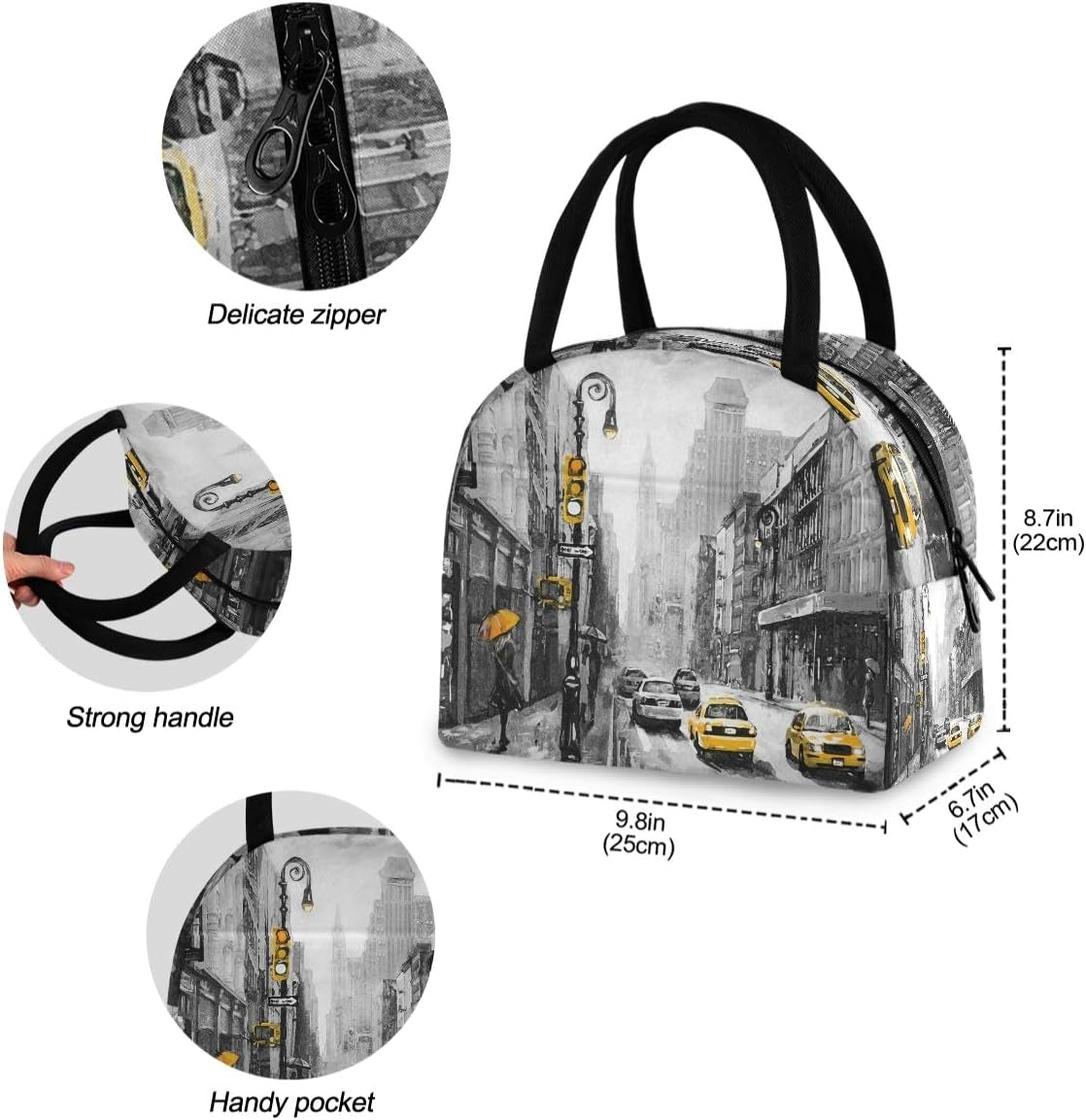 Trendy Street View of New York Reusable