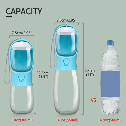 Dog Water Bottle with Food Container