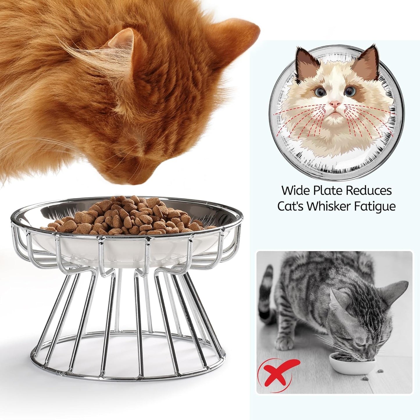 Cat Bowls, Elevated Bowl, Raised Ceramic