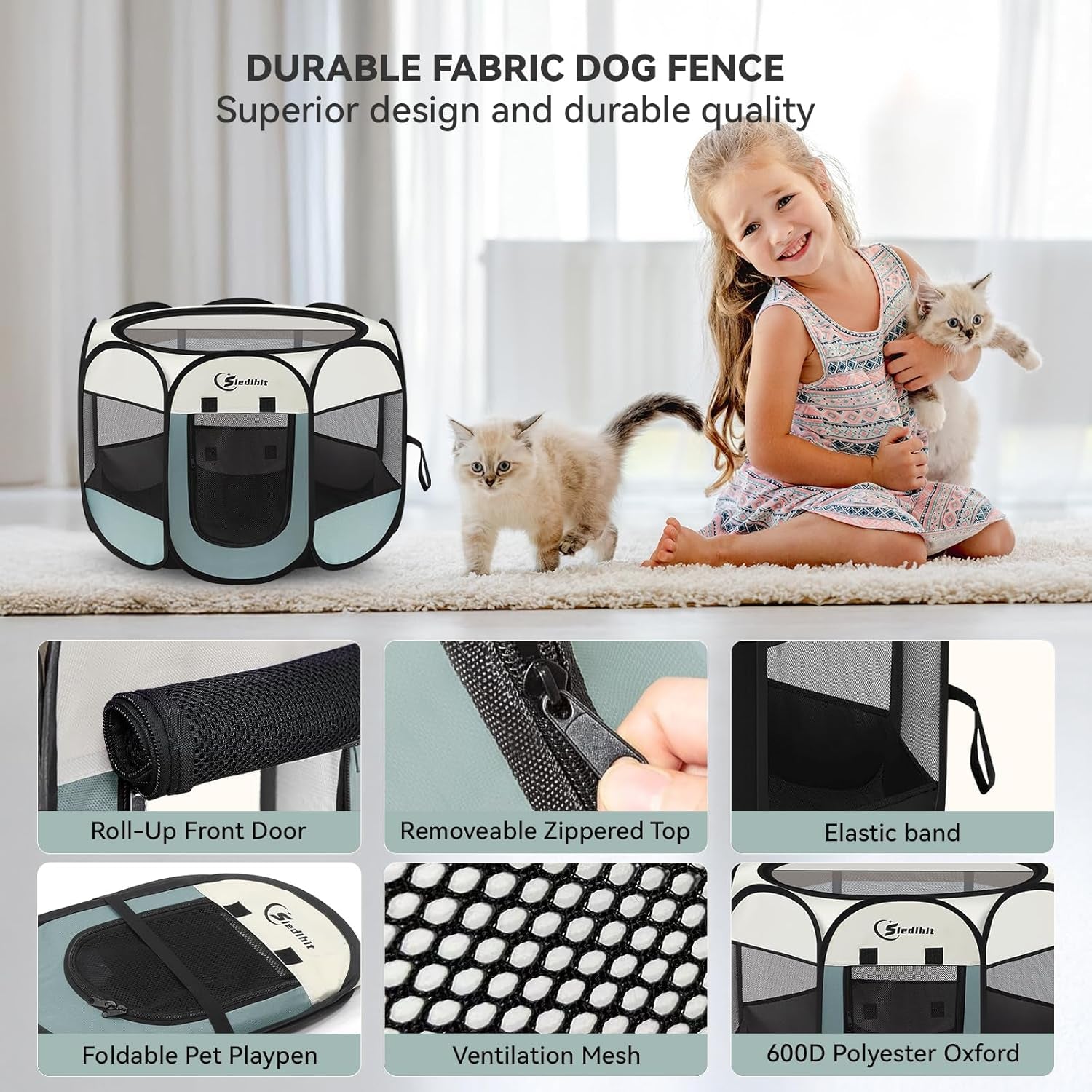 Dog Cat Playpen,Puppy Pet Playpen Indoor