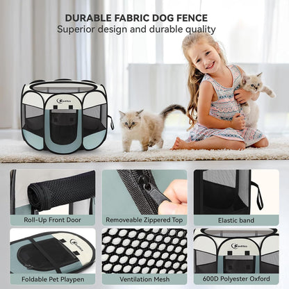 Dog Cat Playpen,Puppy Pet Playpen Indoor
