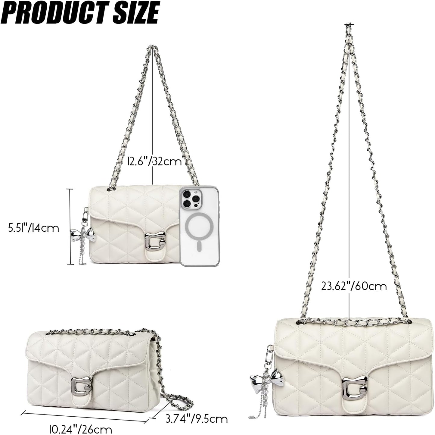 Quilted Crossbody Bags for Women 