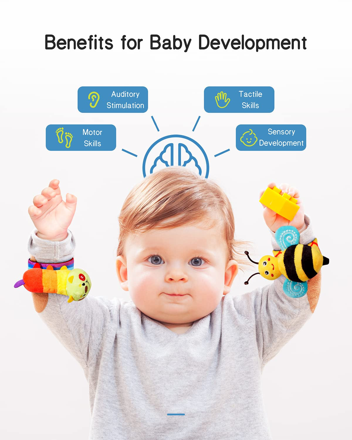 Baby Wrist Rattle Socks and Foot Set