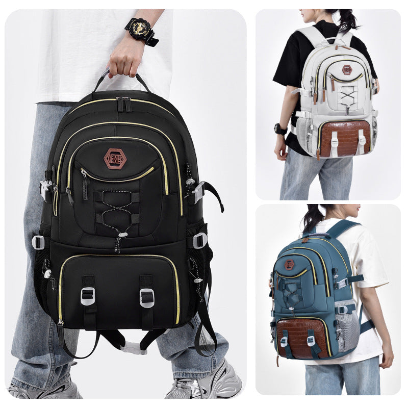 Oxford Cloth Backpack with Laptop Compartment