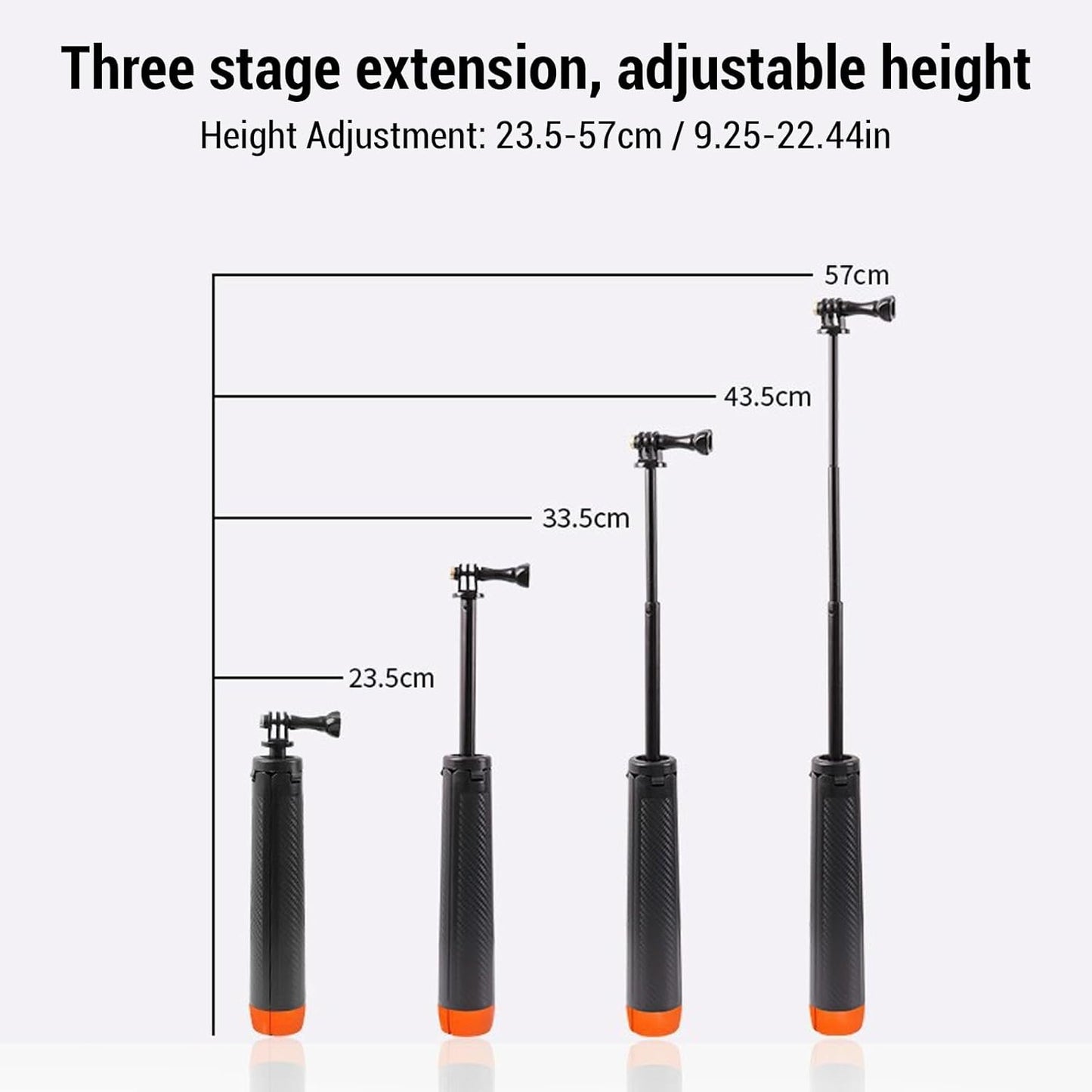 4 in 1 Selfie Stick Floating Hand Grip