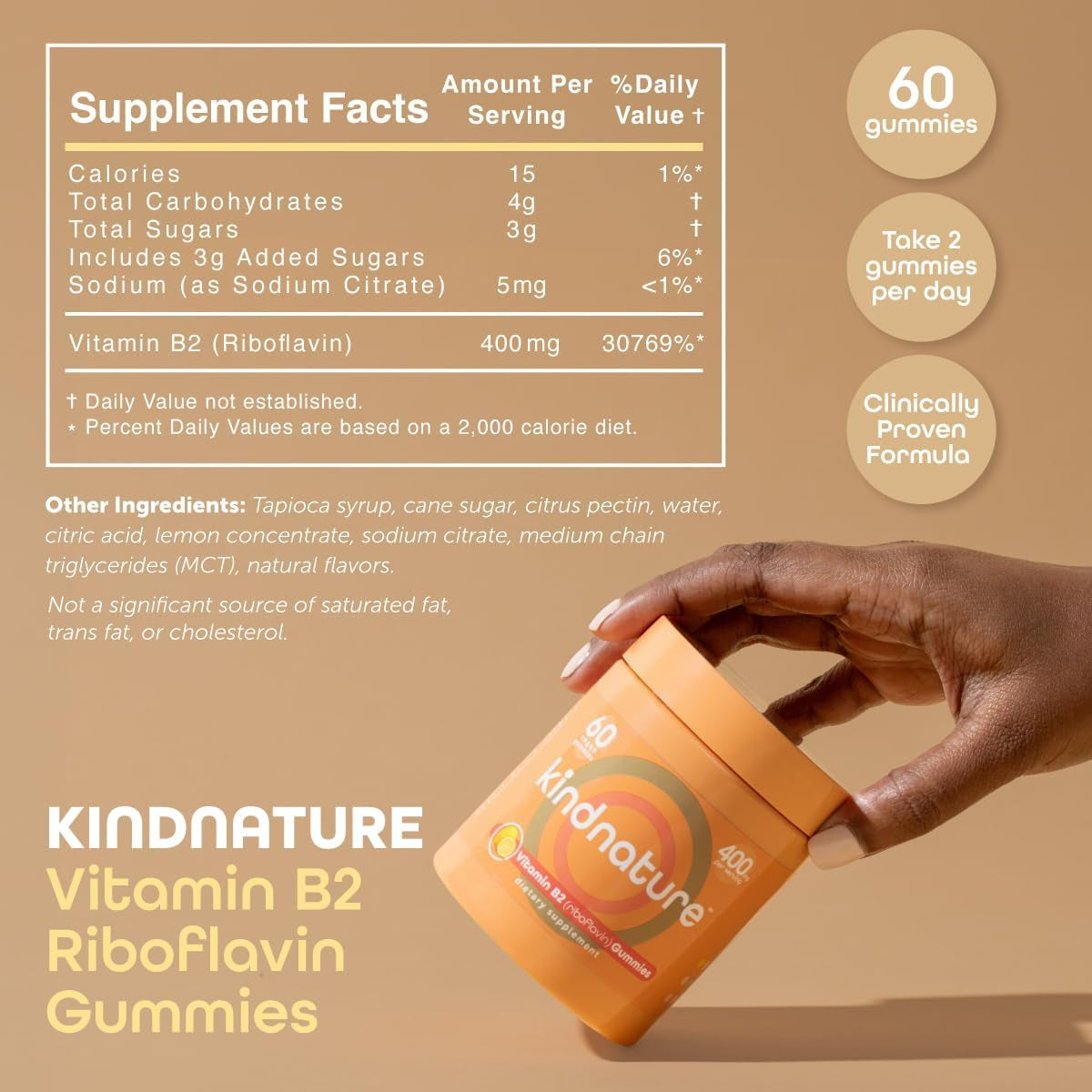 Vitamin B2 Gummies - Riboflavin 400Mg