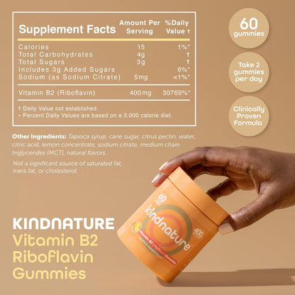 Vitamin B2 Gummies - Riboflavin 400Mg