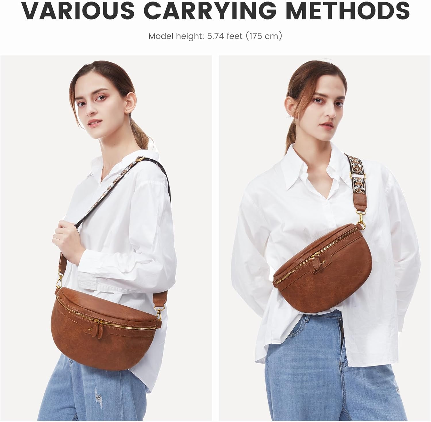 Fanny Packs for Women Cross Body, Vegan