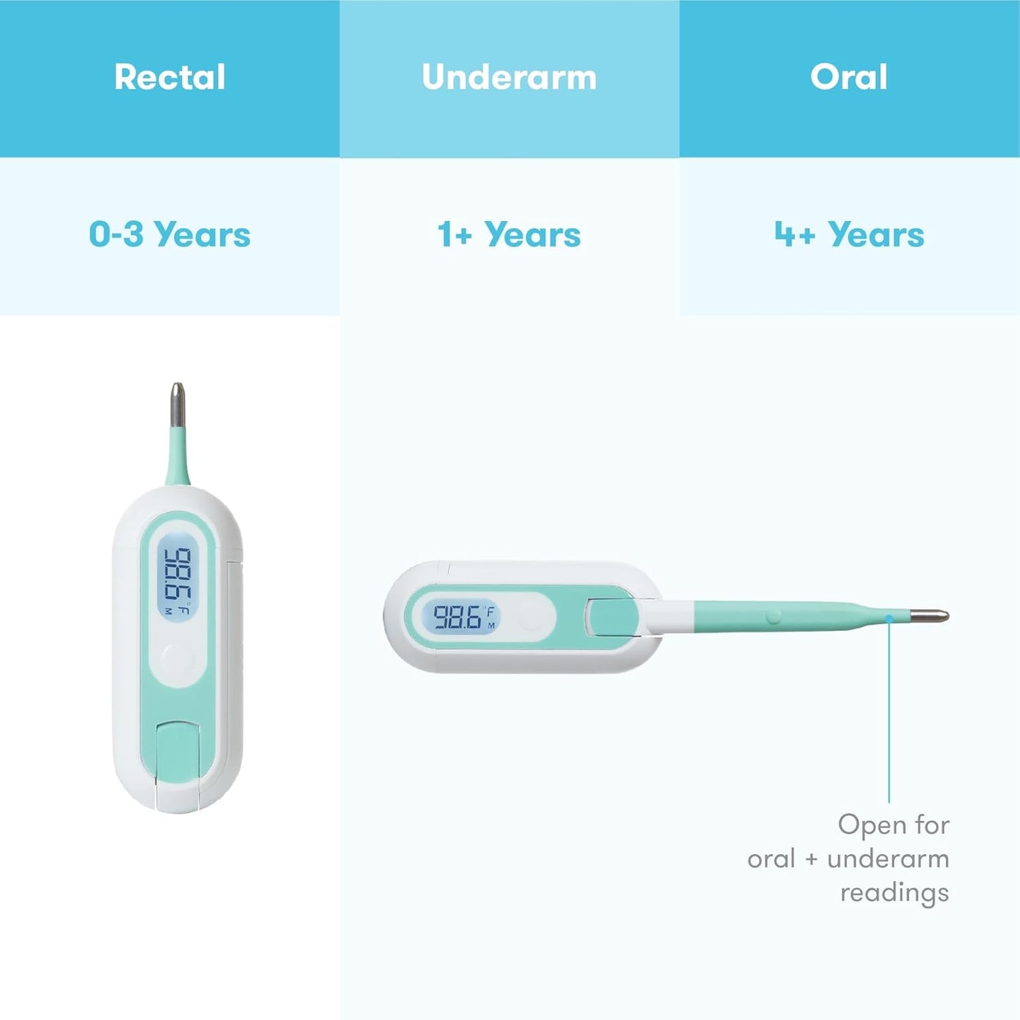 3-In-1 Rectal,Underarm &Oral Thermometer