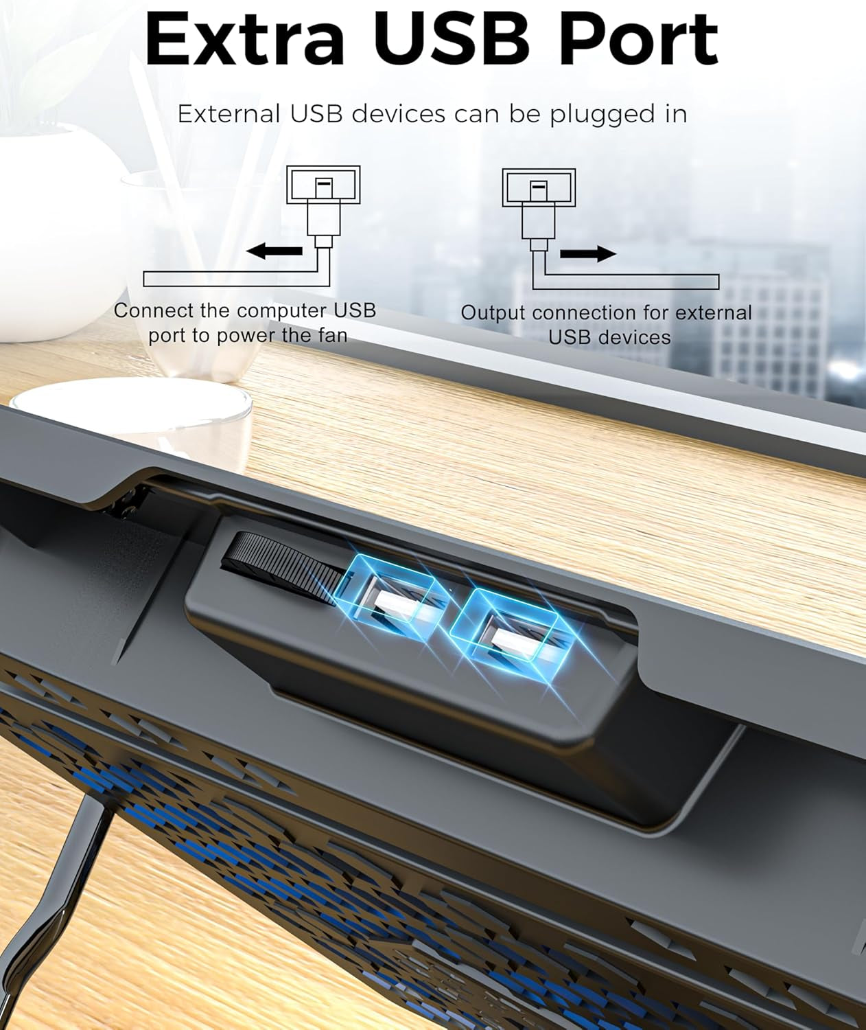 Laptop Cooling Pad 5 Fans up to17.3 Inch