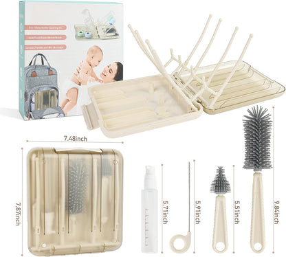 Baby Bottle Brush Set 6In1 Travel Bottle