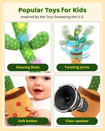 Dancing Talking Cactus Baby Toys 0-18