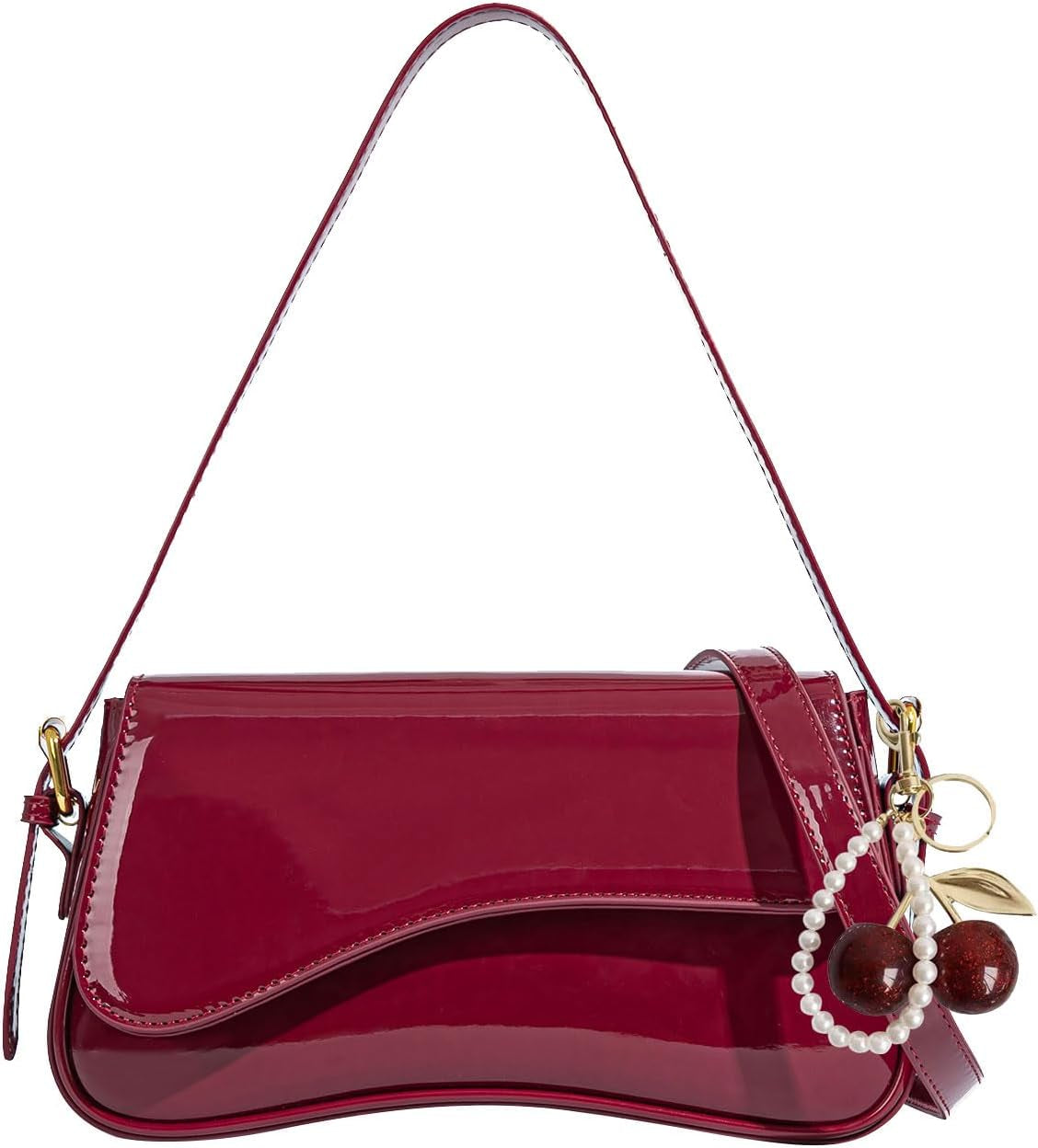 Black Purses for Women Trendy, Y2K Faux 