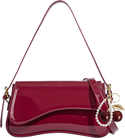 Black Purses for Women Trendy, Y2K Faux 