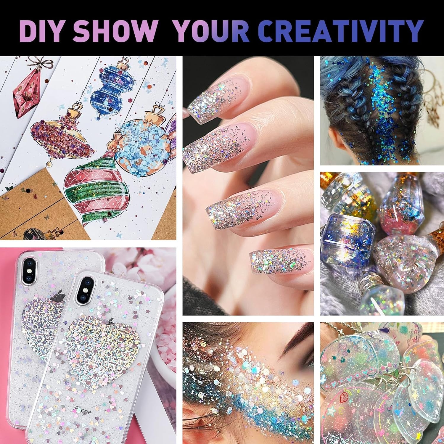 14 Colors Body Glitter,Face Hair Glitter