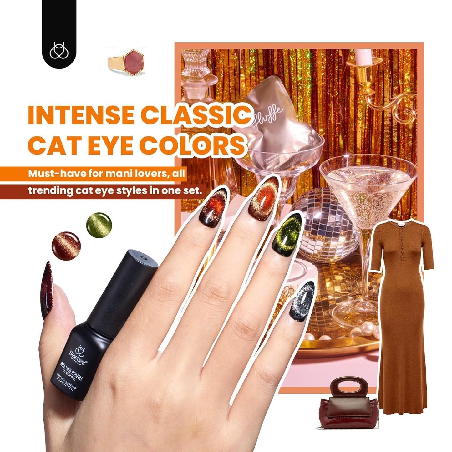 Beetles Cat Eye Gel Nail Polish Set 