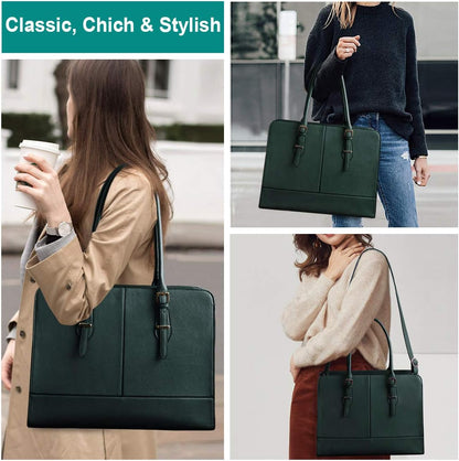 Laptop Bag for Women Leather Work Tote