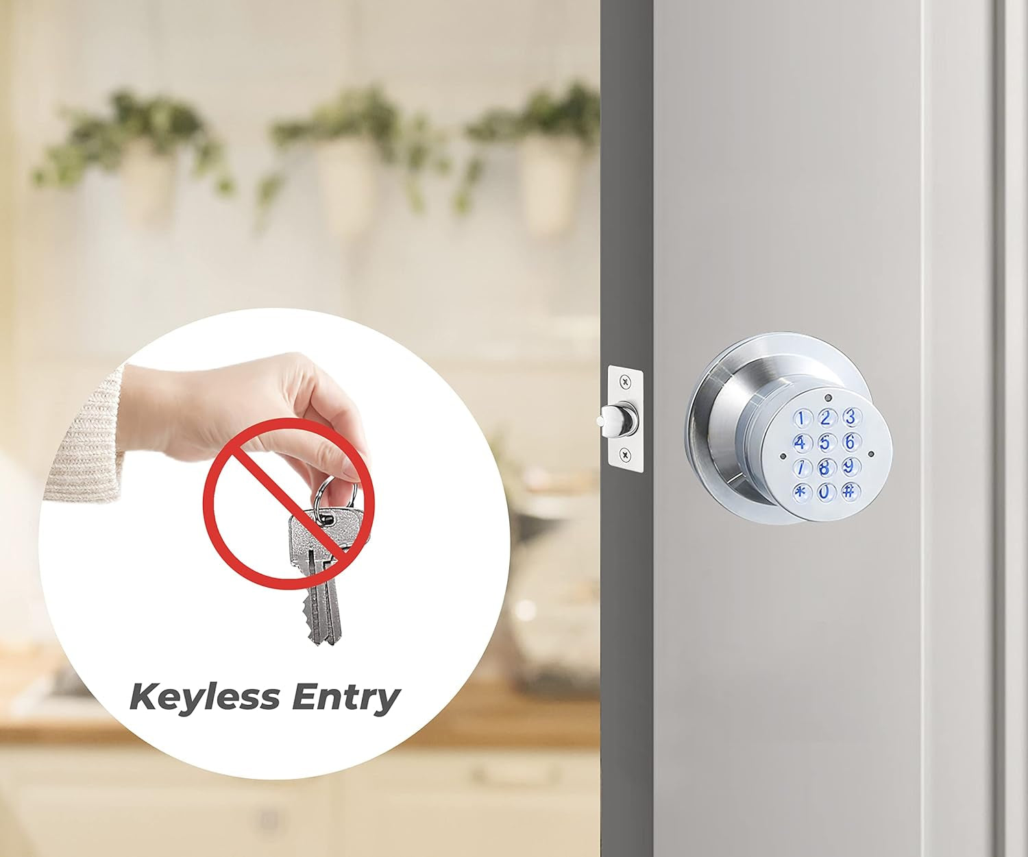 Keyless Electronic Entry Door Knob