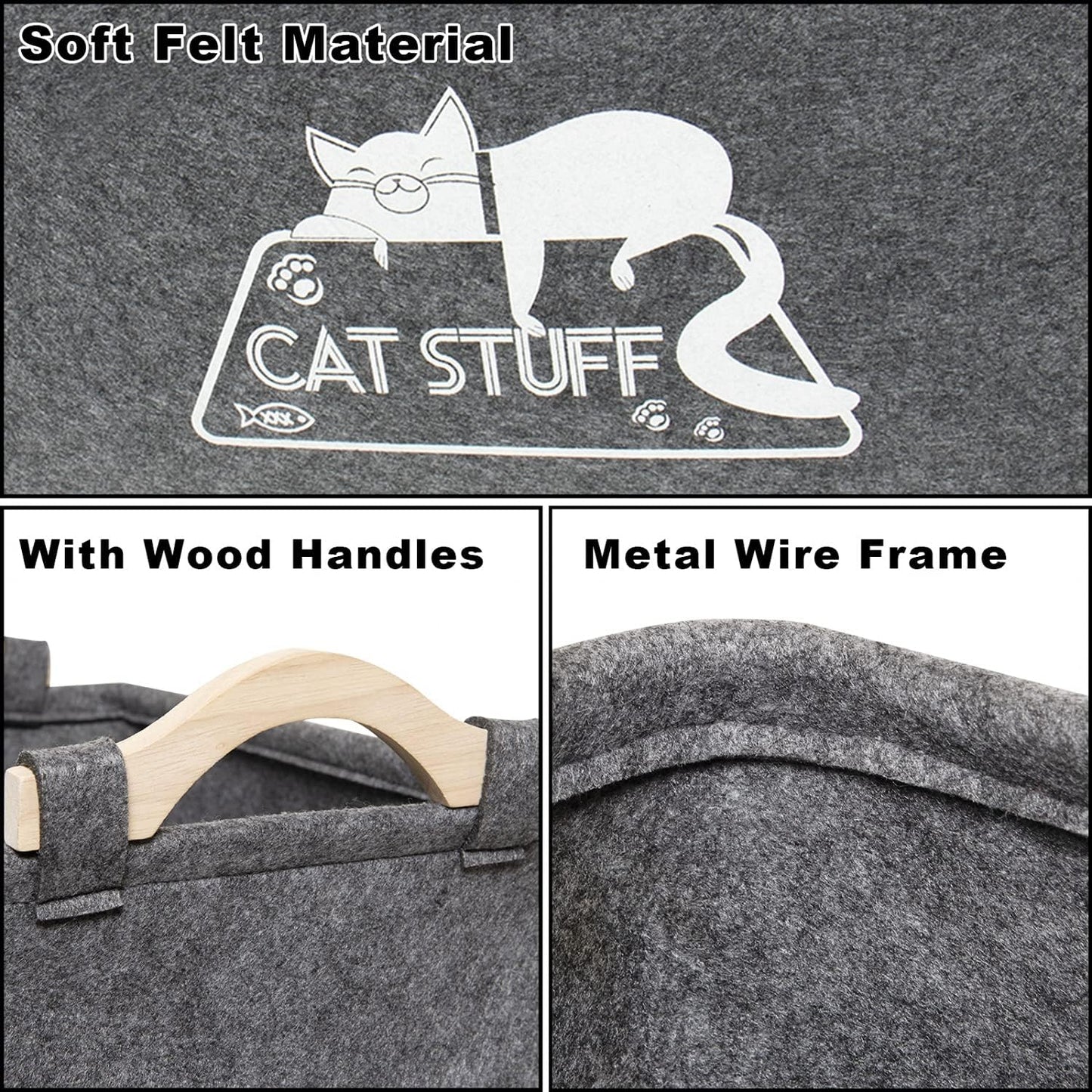 Cat Toy Box, Cat Toy Storage Basket