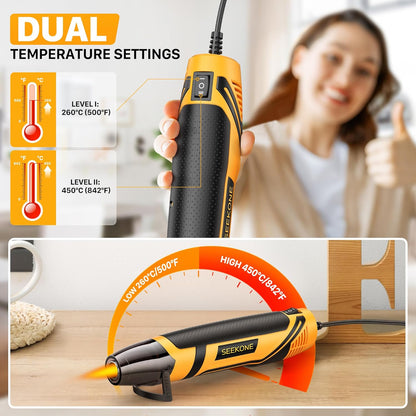 Mini Heat Gun, 350W 2-Temp Settings 500℉
