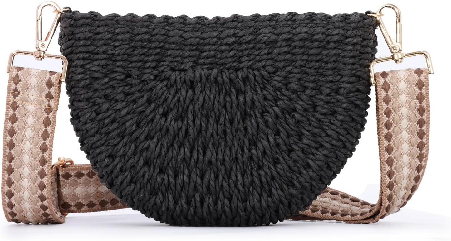 Handmade Straw Crossbody Bag