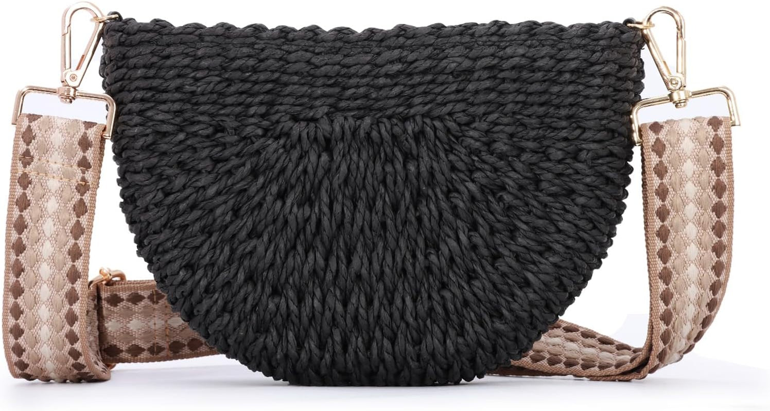 Handmade Straw Crossbody Bag