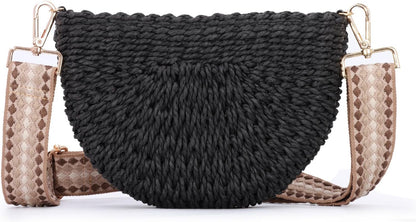 Handmade Straw Crossbody Bag