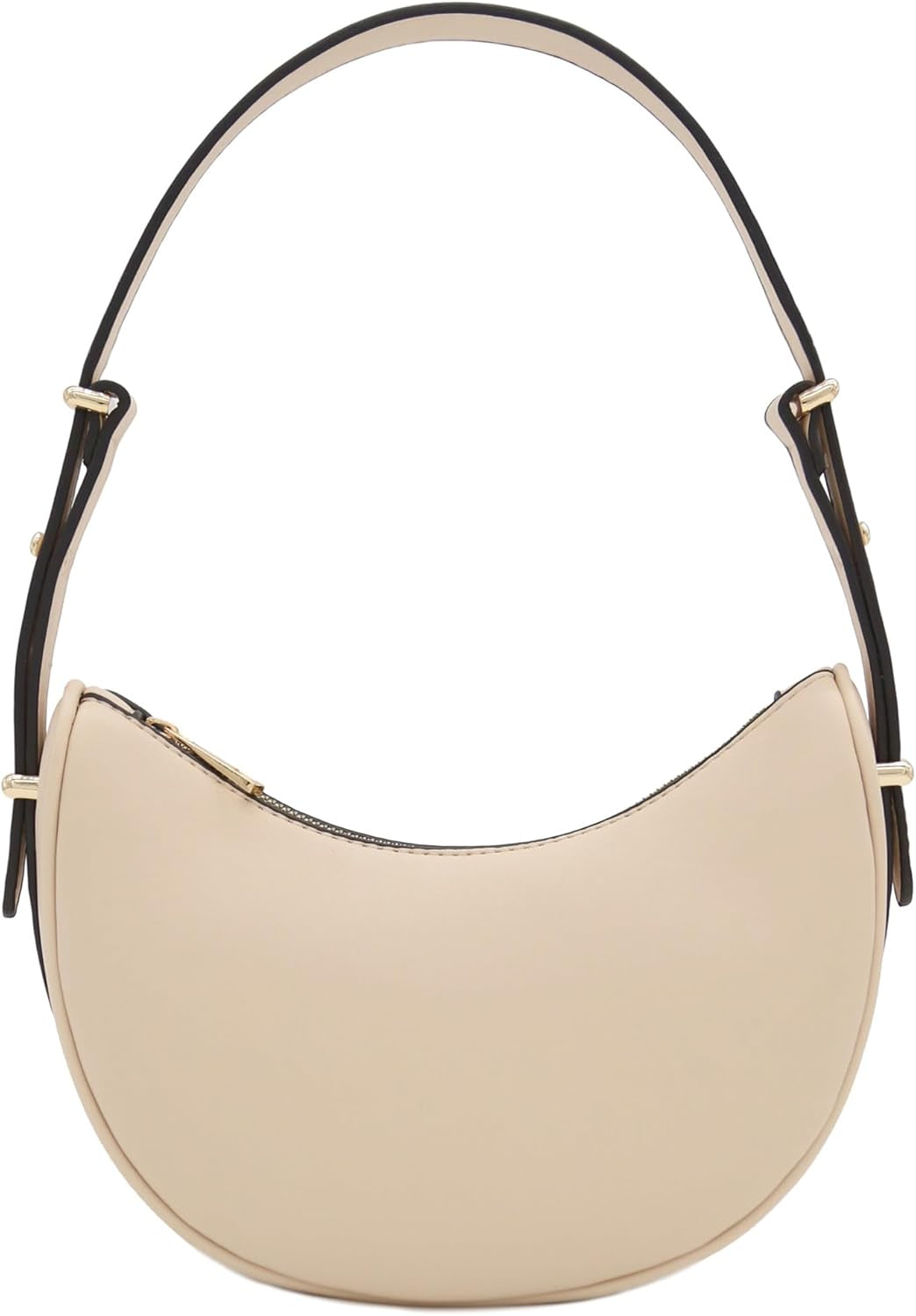 Small Crescent Smooth Faux Leather