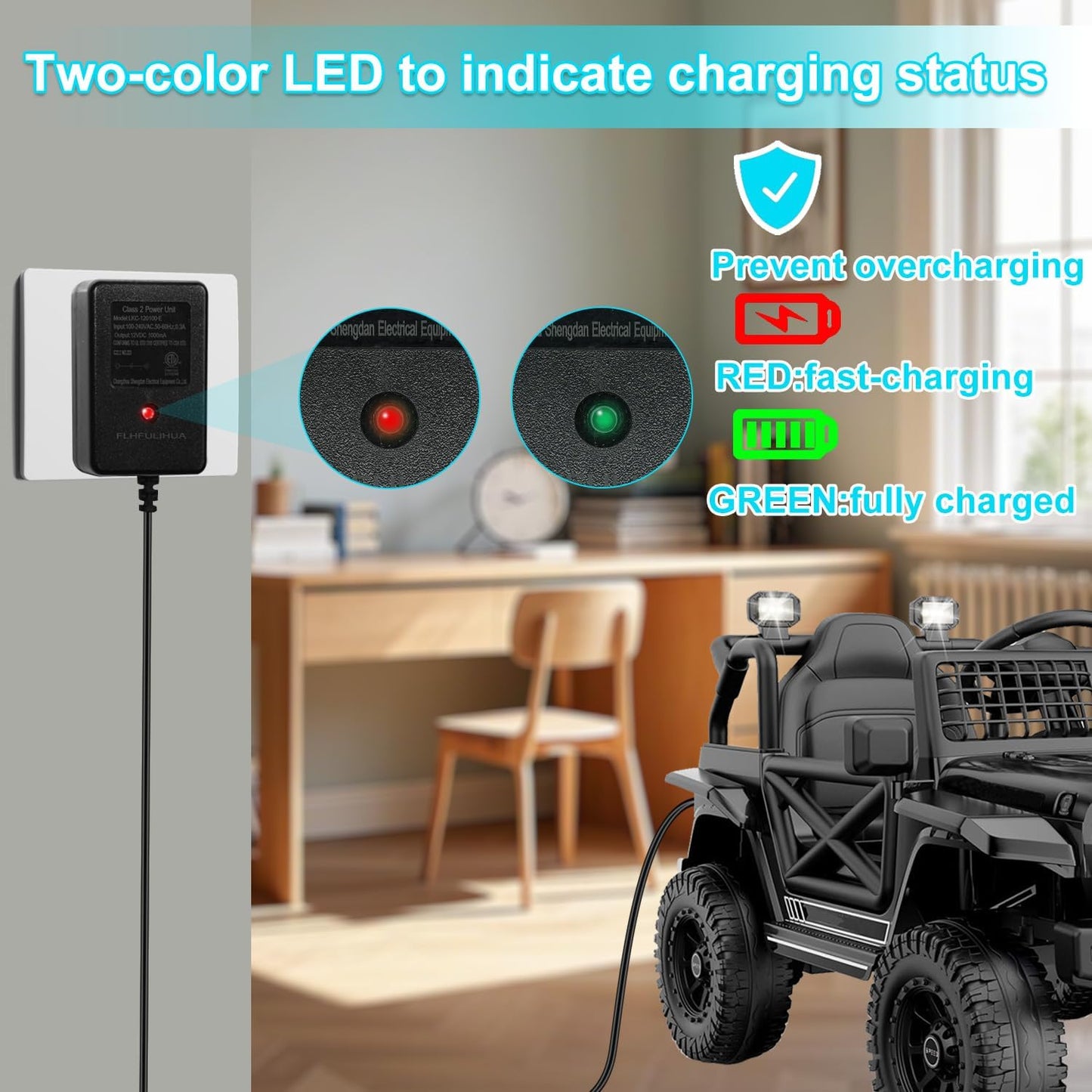 12 Volt Battery Charger for Kids Ride 