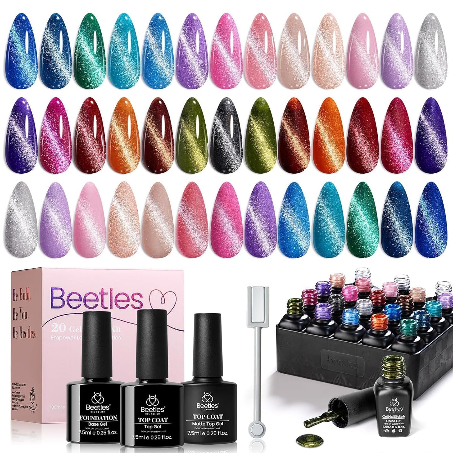 Beetles Cat Eye Gel Nail Polish Set 