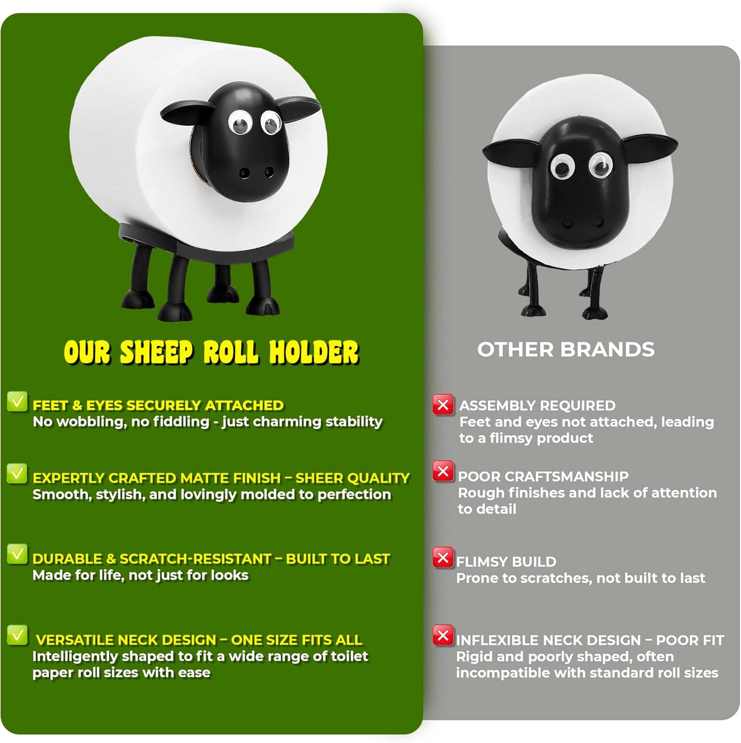 Sheep Toilet Roll Holder, Free Standing 