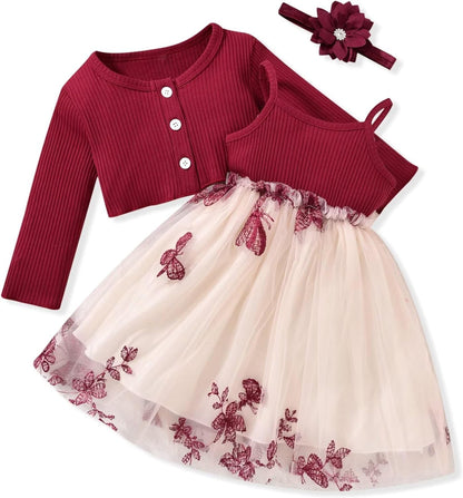 Toddler Baby Girls Tutu Dress ,Cardigan