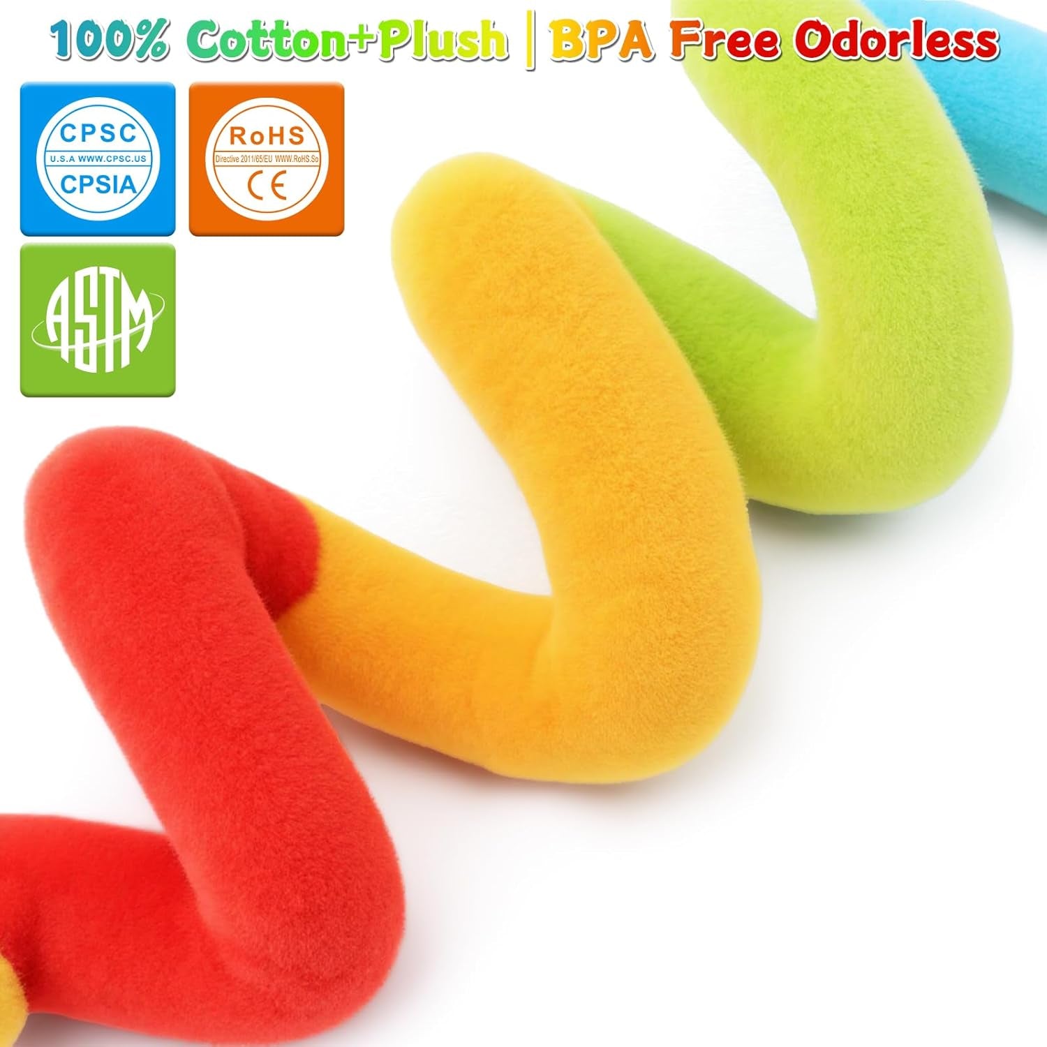 Spiral Car Seat Toys - Baby Sensory Soft