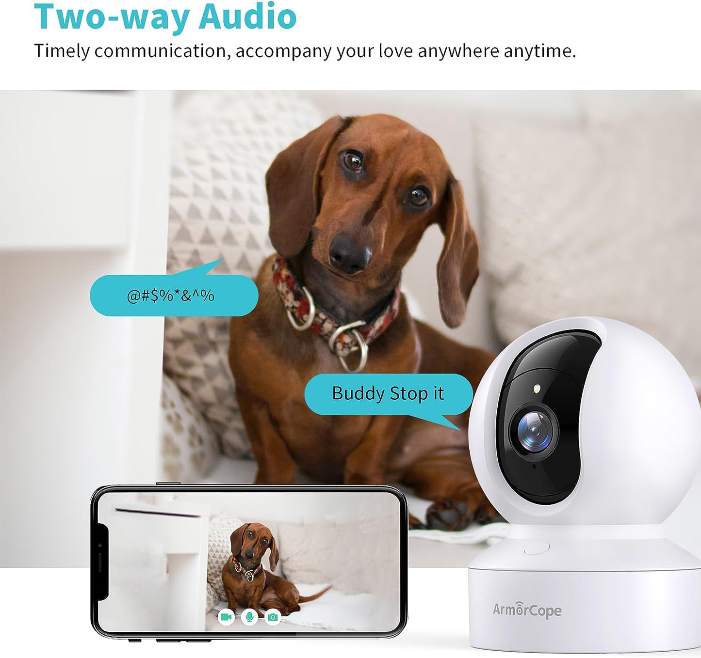 Pet Camera2K HD Dog Camera with Phone AP