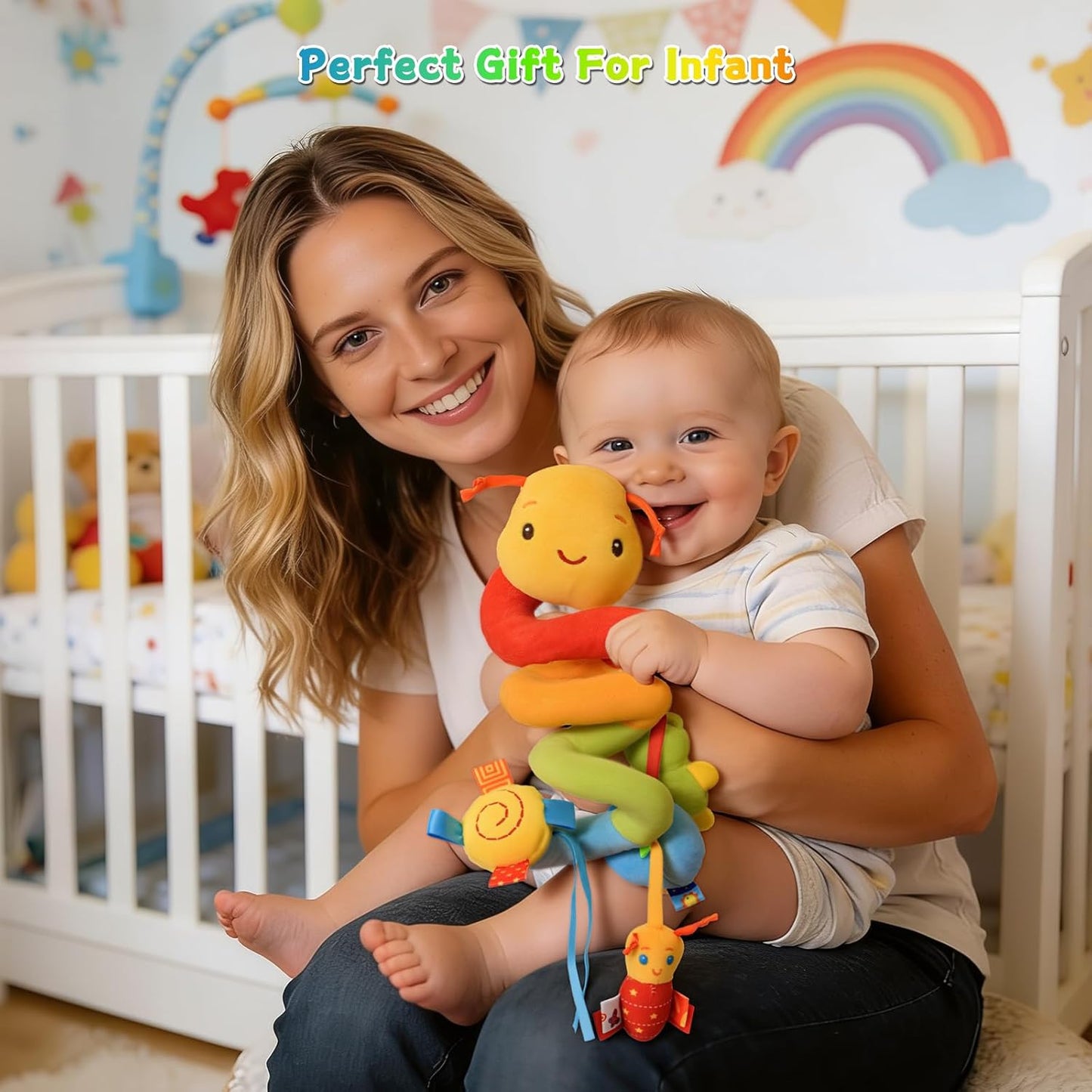 Spiral Car Seat Toys - Baby Sensory Soft
