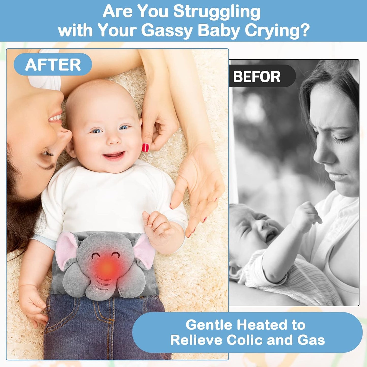 Baby Colic and Gas Relief - Heated Tummy